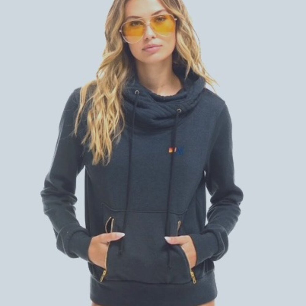 Aviator Nation Ninja Blue Pullover Hoodie Size XS